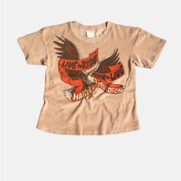 MADEWORN
LIVE TO RIDE TERRY CROP TEE TAUPE - Picture 1 of 2